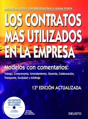 CONTRATOS MAS UTILIZADOS EN LA EMPRESA, LOS | 9788423426218 | FERRER, MIGUEL A. / BARRENECHEA, JON / IRIARTE, AI | Llibreria Aqualata | Comprar llibres en català i castellà online | Comprar llibres Igualada