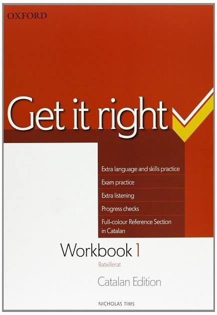 GET IT RIGHT 1R BATX WORKBOOK | 9780194746045 | Llibreria Aqualata | Comprar llibres en català i castellà online | Comprar llibres Igualada