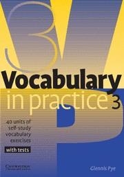 VOCABULARY IN PRACTICE 3 | 9780521753753 | PYE, GLENNIS | Llibreria Aqualata | Comprar llibres en català i castellà online | Comprar llibres Igualada