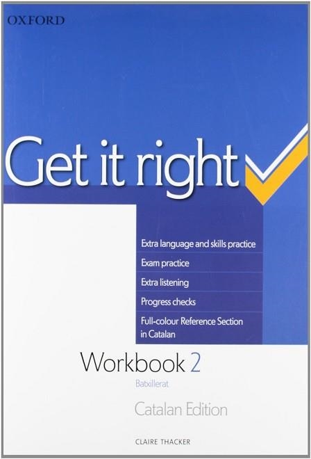 GET IT RIGHT 2 WORKBOOK (CATALA) | 9780194746168 | Llibreria Aqualata | Comprar llibres en català i castellà online | Comprar llibres Igualada