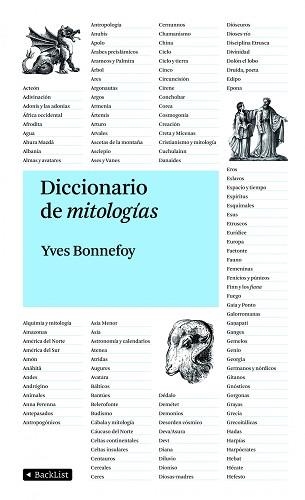 DICCIONARIO DE MITOLOGIAS (BACKLIST) | 9788408092681 | BONNEFOY, YVES | Llibreria Aqualata | Comprar llibres en català i castellà online | Comprar llibres Igualada