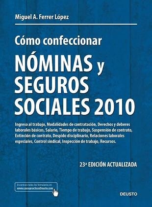 COMO CONFECCIONAR NOMINAS Y SEGUROS SOCIALES | 9788423427765 | FERRER LOPEZ, MIGUEL A | Llibreria Aqualata | Comprar llibres en català i castellà online | Comprar llibres Igualada