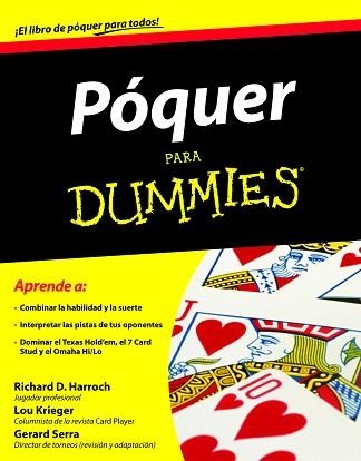 POQUER PARA DUMMIES | 9788432920820 | HARROCH, RICHARD D. / KRIEGER, LOU / SERRA. GERARD | Llibreria Aqualata | Comprar llibres en català i castellà online | Comprar llibres Igualada